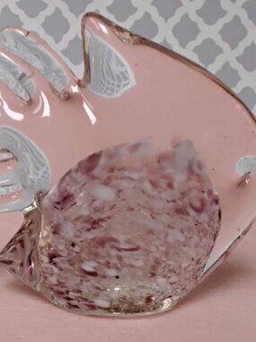 Raffaelic Signed Vintage Murano Art Glass Angel Fish